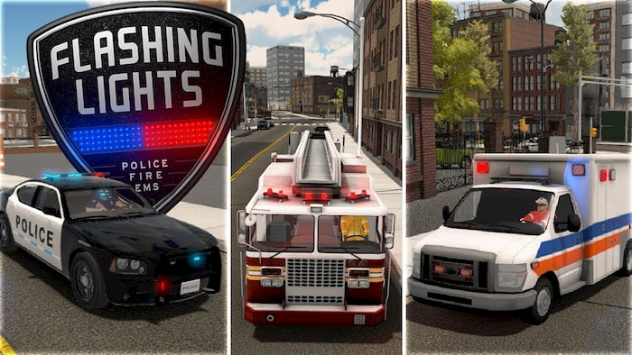 Flashing lights vs police simulator